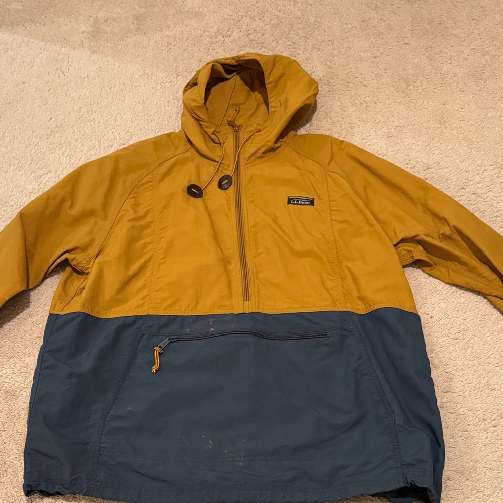 L.L. Bean Mustard and Navy Jacket